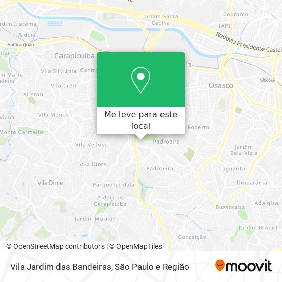 Vila Jardim das Bandeiras mapa