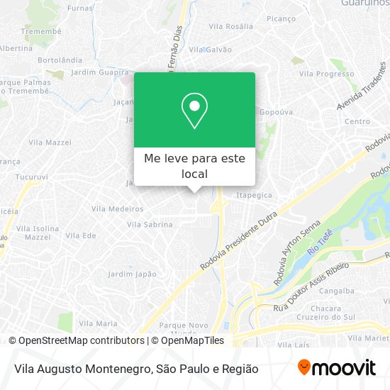 Vila Augusto Montenegro mapa