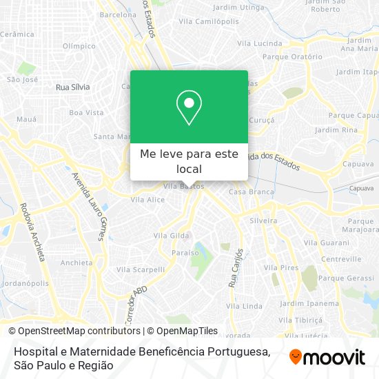 Hospital e Maternidade Beneficência Portuguesa mapa