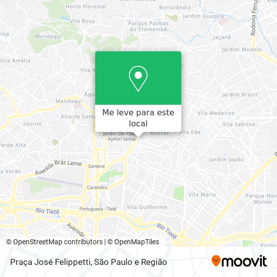 Praça José Felippetti mapa