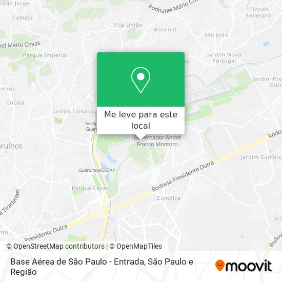 Base Aérea de São Paulo - Entrada mapa