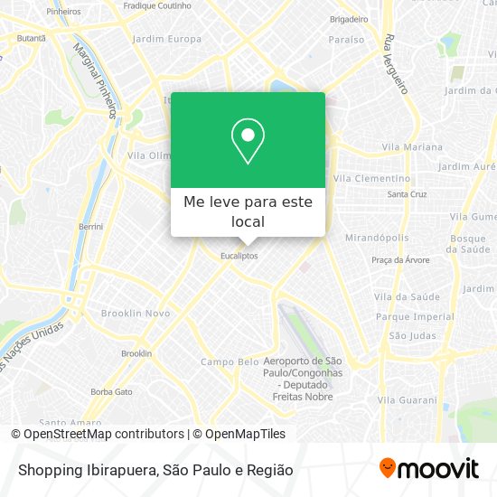 Shopping Ibirapuera mapa