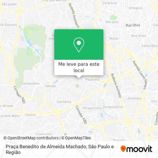 Praça Benedito de Almeida Machado mapa