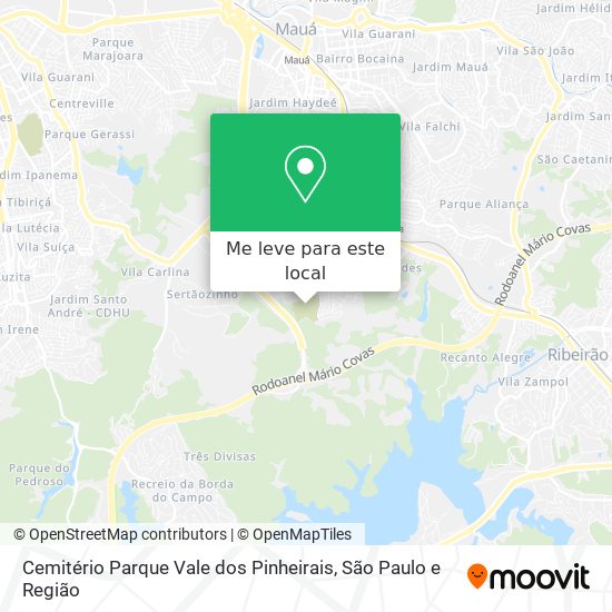 Cemitério Parque Vale dos Pinheirais mapa