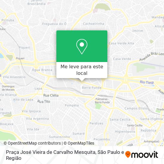 Praça José Vieira de Carvalho Mesquita mapa