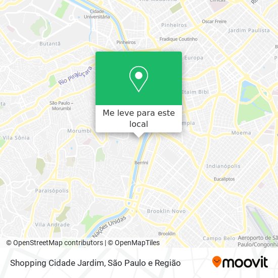 Shopping Cidade Jardim mapa