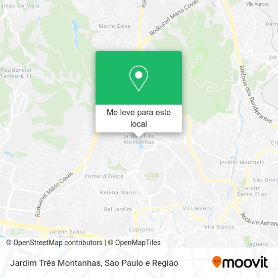 Jardim Três Montanhas mapa