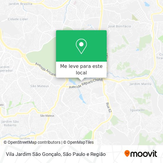 Vila Jardim São Gonçalo mapa