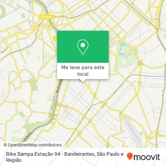 Bike Sampa Estação 94 - Bandeirantes mapa
