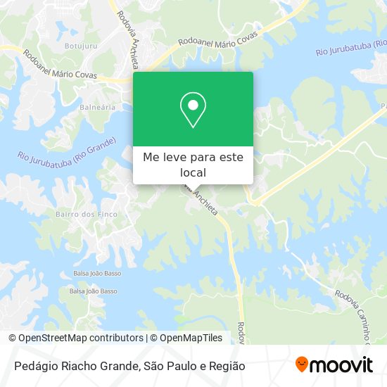 Pedágio Riacho Grande mapa