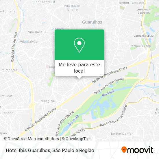 Hotel Ibis Guarulhos mapa