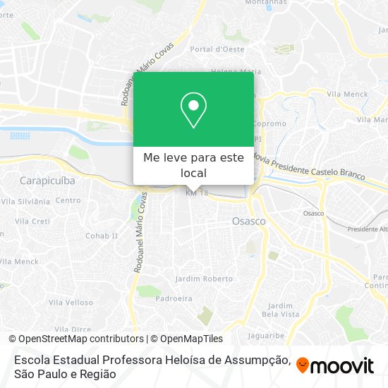 Escola Estadual Professora Heloísa de Assumpção mapa
