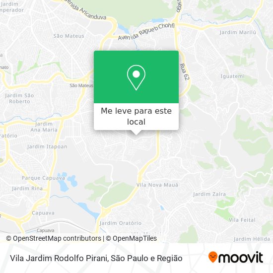 Vila Jardim Rodolfo Pirani mapa