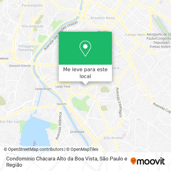 Condomínio Chácara Alto da Boa Vista mapa