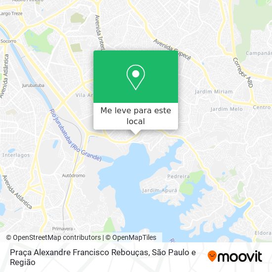 Praça Alexandre Francisco Rebouças mapa