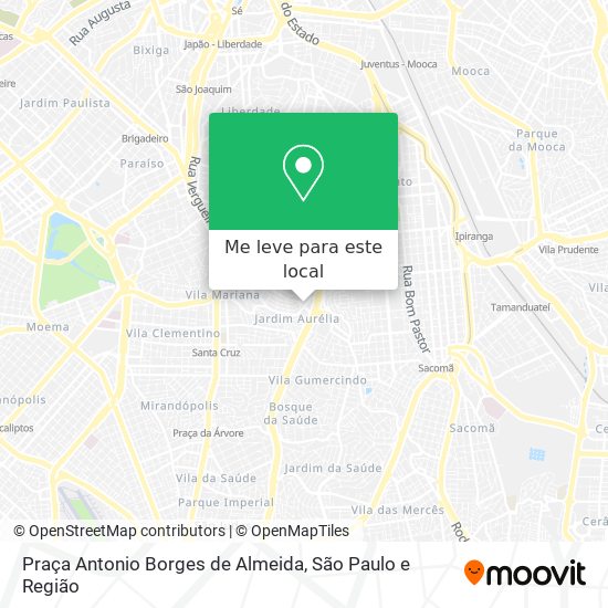 Praça Antonio Borges de Almeida mapa