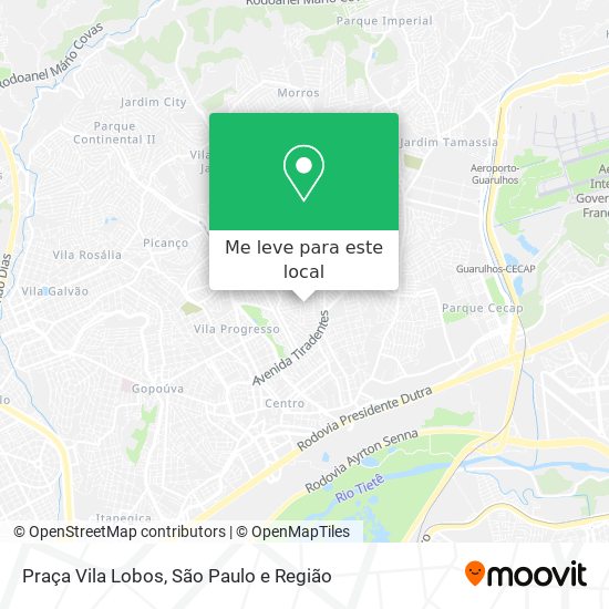 Praça Vila Lobos mapa