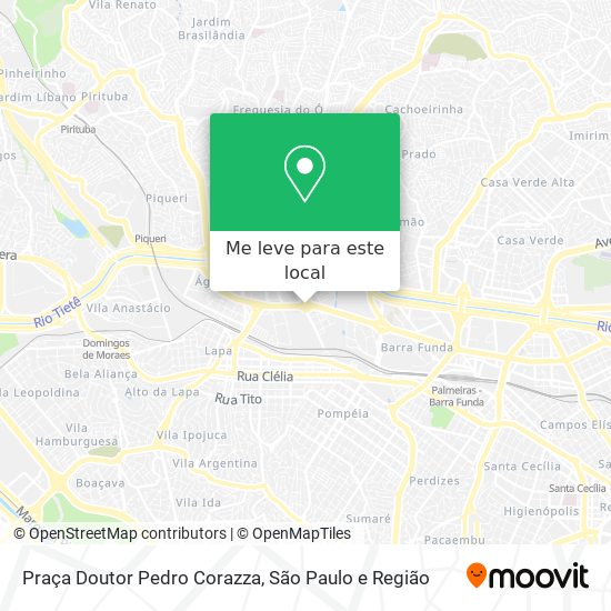 Praça Doutor Pedro Corazza mapa