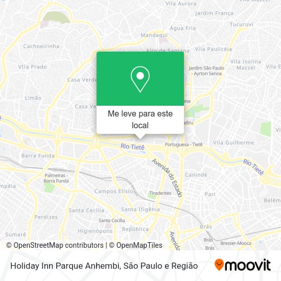 Holiday Inn Parque Anhembi mapa