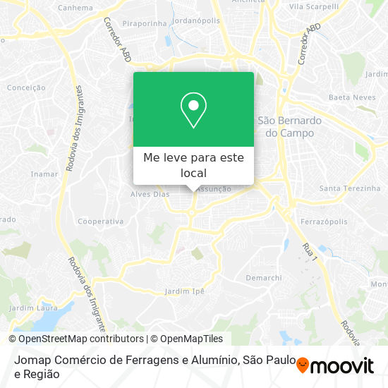 Jomap Comércio de Ferragens e Alumínio mapa