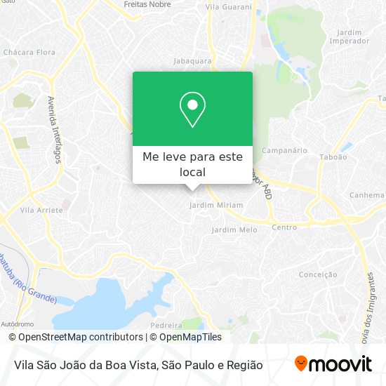 Vila São João da Boa Vista mapa