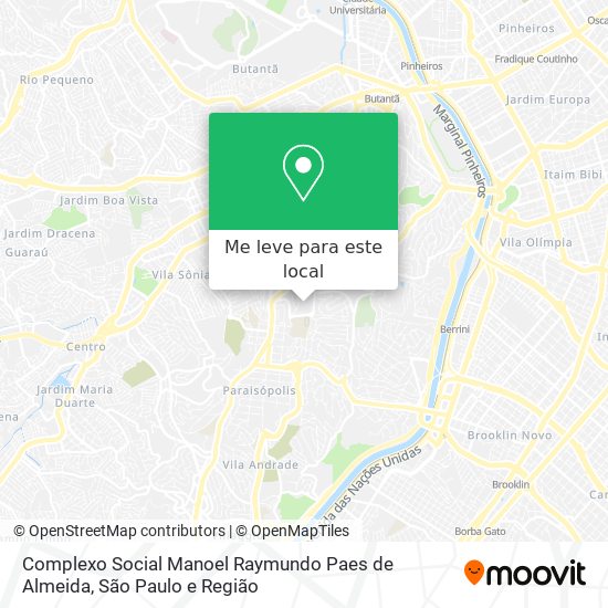 Complexo Social Manoel Raymundo Paes de Almeida mapa
