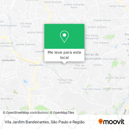 Vila Jardim Bandeirantes mapa