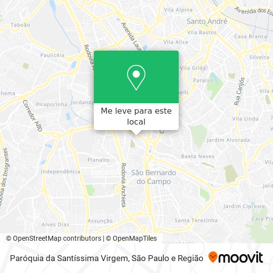 Paróquia da Santíssima Virgem mapa