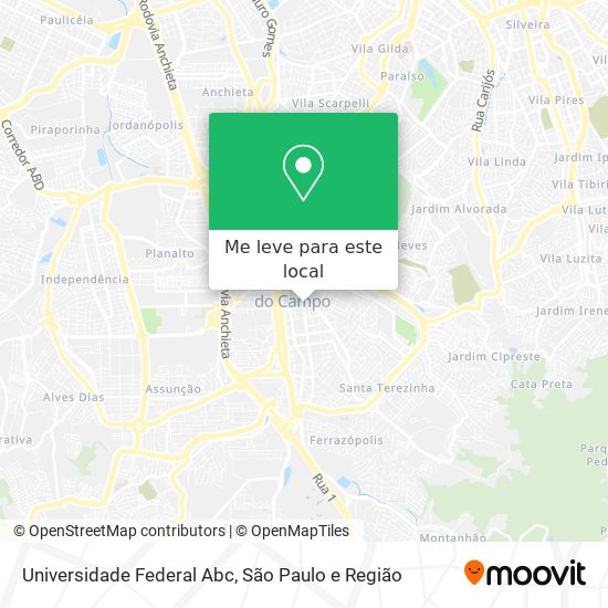 Universidade Federal Abc mapa
