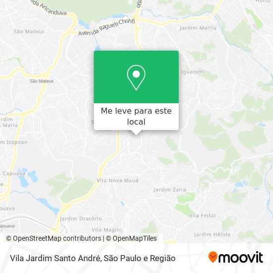 Vila Jardim Santo André mapa