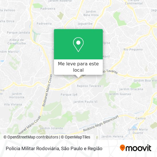 Polícia Militar Rodoviária mapa