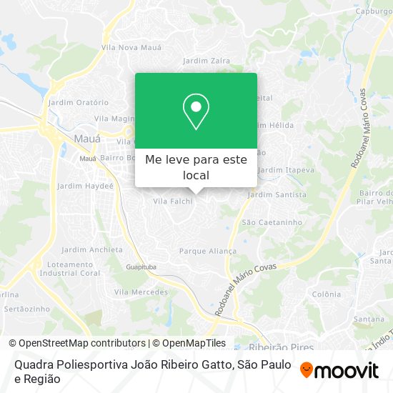 Quadra Poliesportiva João Ribeiro Gatto mapa