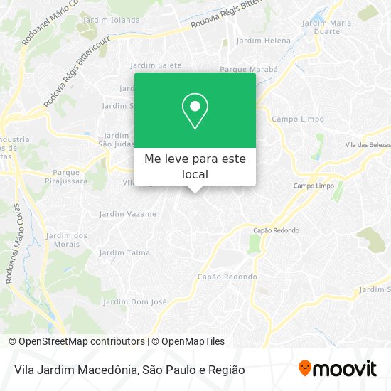 Vila Jardim Macedônia mapa