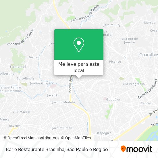 Bar e Restaurante Brasinha mapa