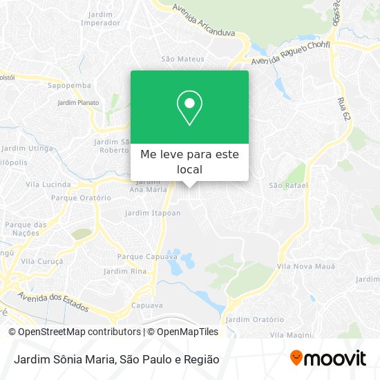 Jardim Sônia Maria mapa