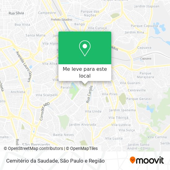 Cemitério da Saudade mapa