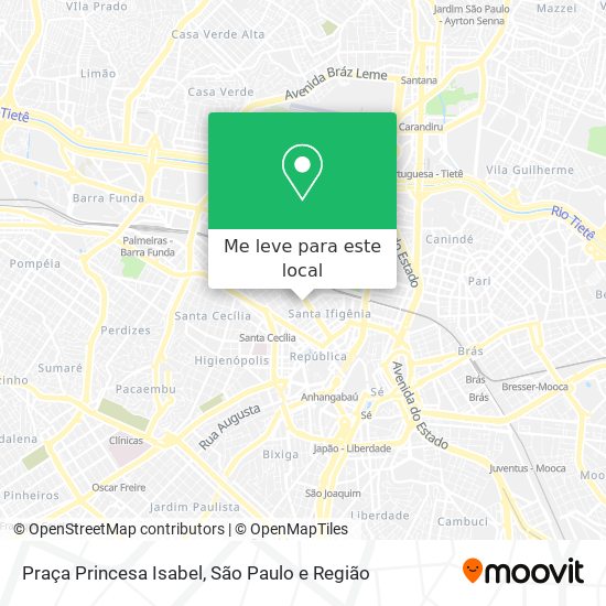 Praça Princesa Isabel mapa