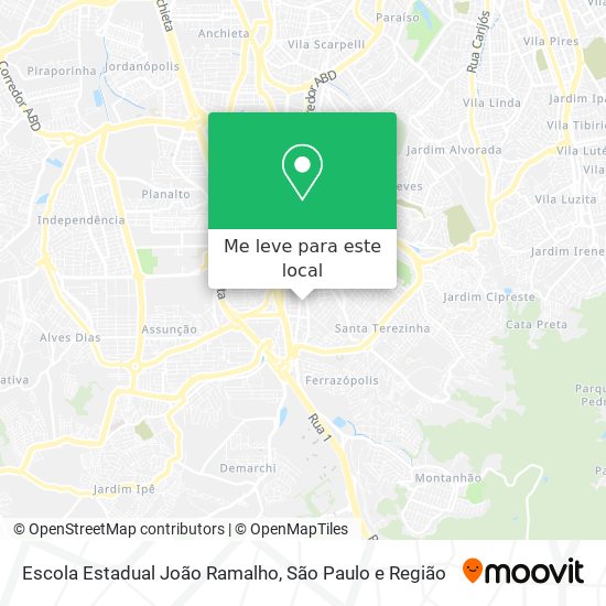 Escola Estadual João Ramalho mapa