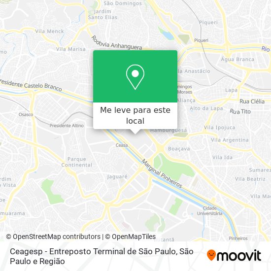 Ceagesp - Entreposto Terminal de São Paulo mapa
