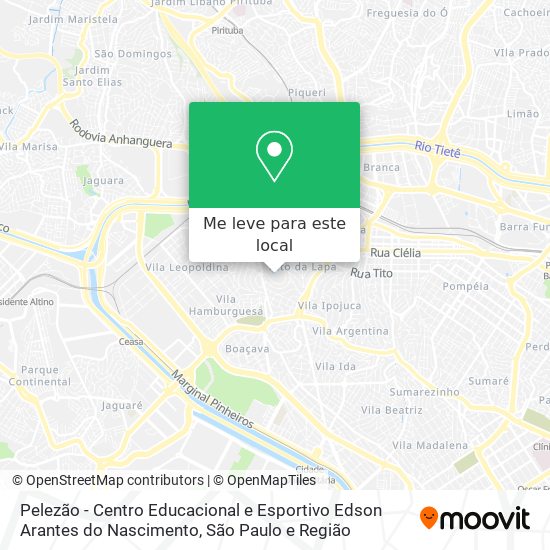 Pelezão - Centro Educacional e Esportivo Edson Arantes do Nascimento mapa