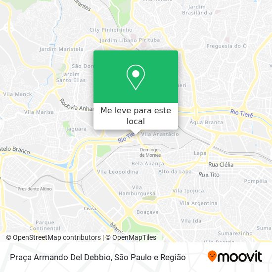 Praça Armando Del Debbio mapa