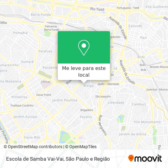 Escola de Samba Vai-Vai mapa