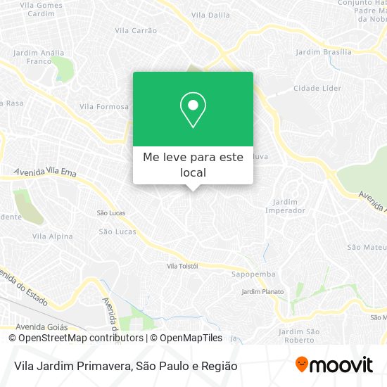 Vila Jardim Primavera mapa