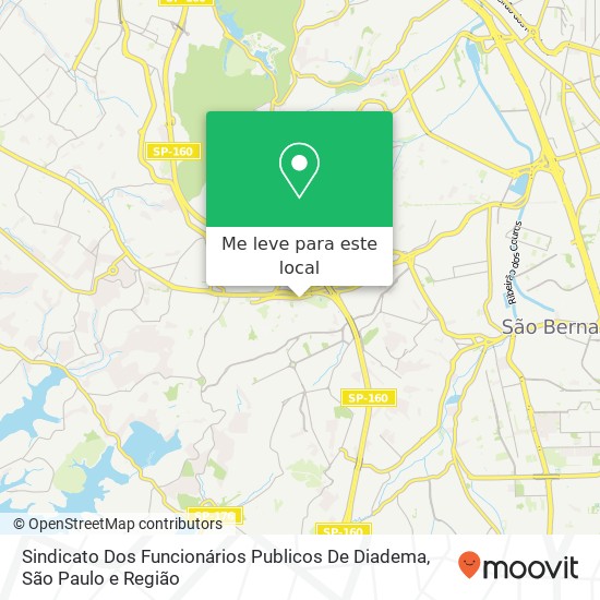 Sindicato Dos Funcionários Publicos De Diadema mapa