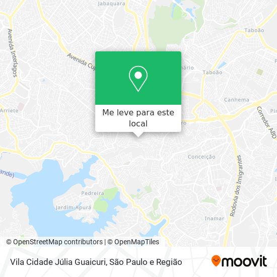 Vila Cidade Júlia Guaicuri mapa