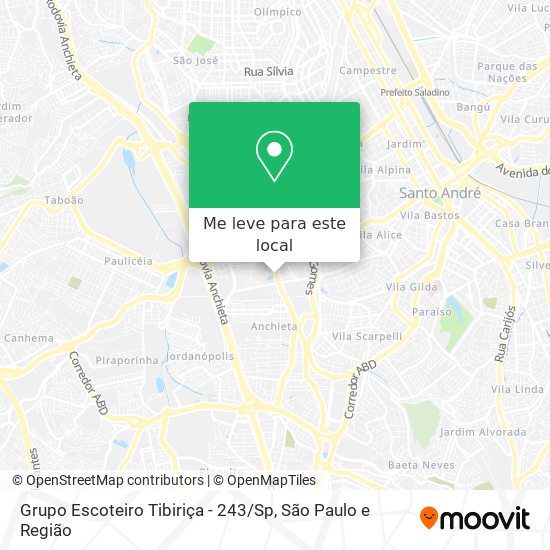 Grupo Escoteiro Tibiriça - 243 / Sp mapa