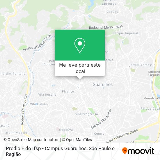 Prédio F do Ifsp - Campus Guarulhos mapa