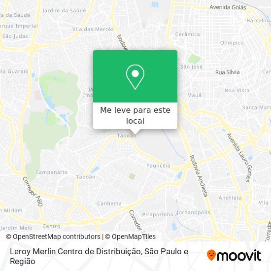 Leroy Merlin Centro de Distribuição mapa