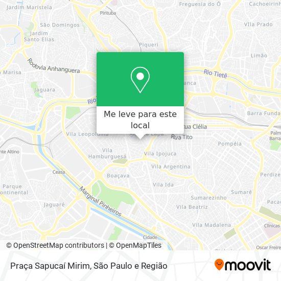 Praça Sapucaí Mirim mapa