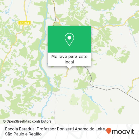 Escola Estadual Professor Donizetti Aparecido Leite mapa